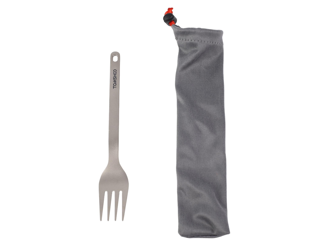 Tenedor De Titanio Tomshoo Para Comer Y Acampar Al Aire Libre: Vajilla Ligera Y Duradera.