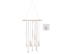 Organizador de accesorios para el cabello tejido a mano con gancho para colgar, ideal para la decoración del hogar.