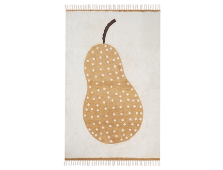Tapetes para Crianças BELIANI Khidari de Algodão Branco 140X200