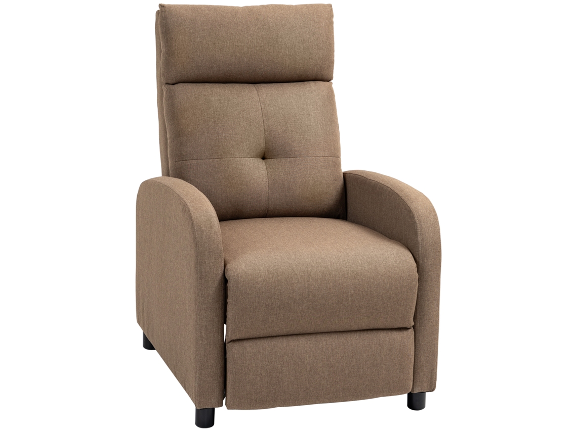 Sillón Reclinable Manual De 155° Y 150 Kg, Color Marrón.