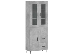 Maison Exclusive - Aparador Alto Madera Contrachapada Gris Hormigón 69,5x34x180 Cm