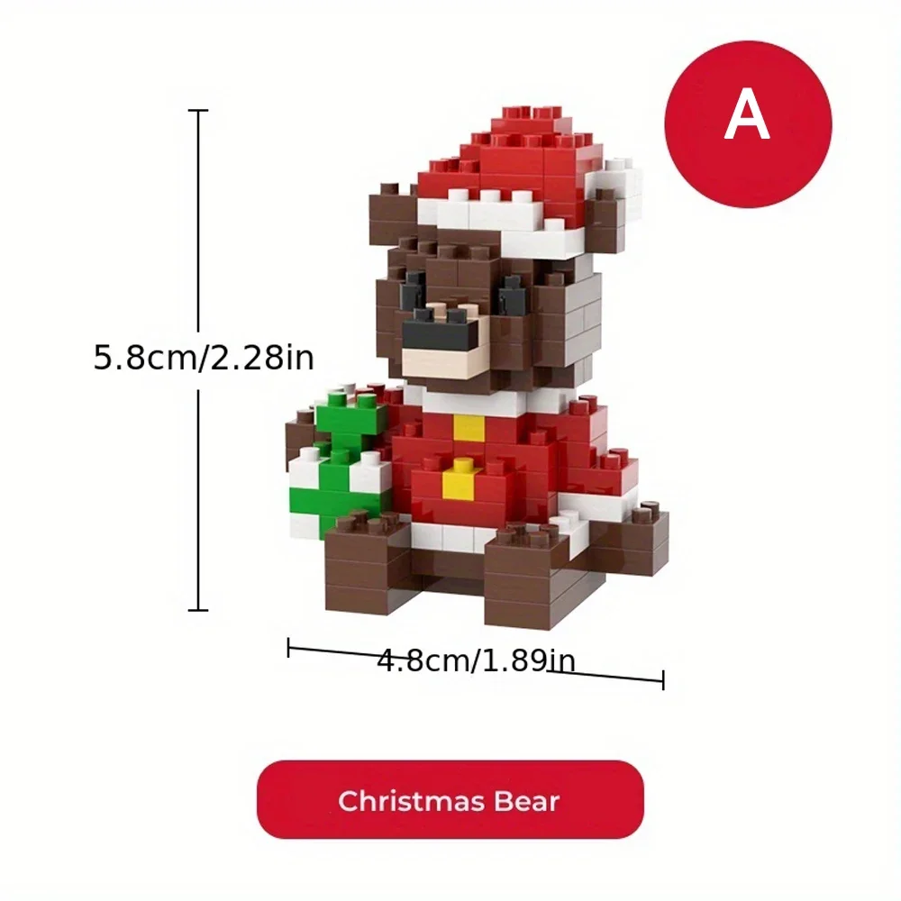 Regalos de Navidad, juguetes de bloques de construcción en miniatura