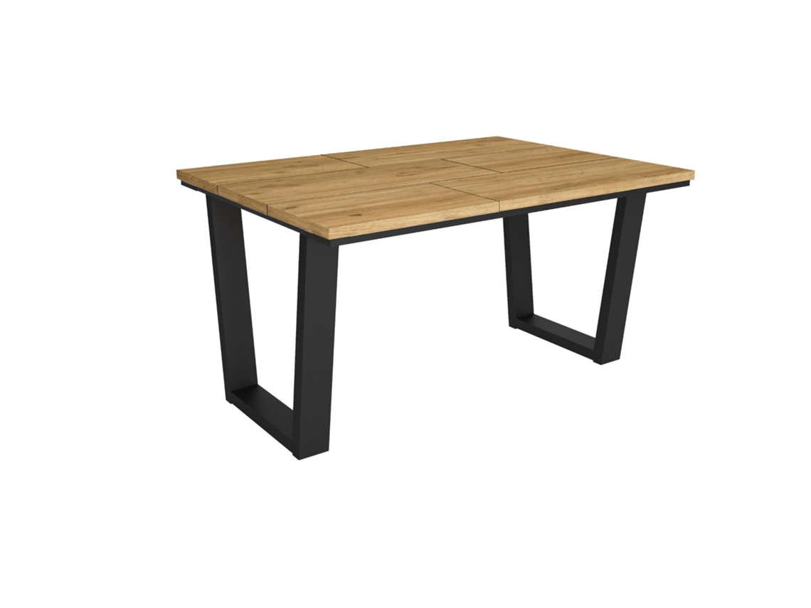 Mesa Comedor, 140x90x74cm, Para 6 Comensales, Muebles Comedor, Roble