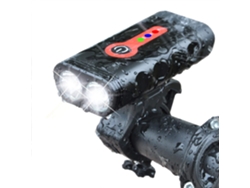 Luz para bicicleta con 5 modos, 1000 lúmenes, súper brillante, giratoria 360 grados, IP65, impermeable, recargable por USB, color negro, Jytgalx