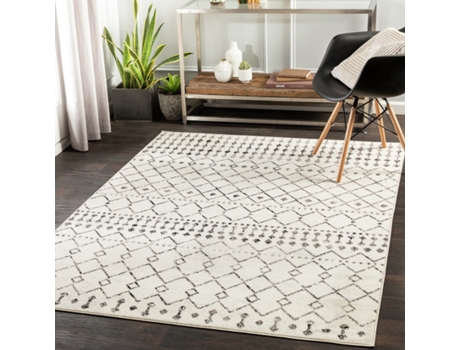 Alfombra Bereber Étnico SURYA Blanco/Negro 200x275 cm