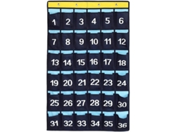 Organizador Con 36 Bolsillos Para Teléfonos Móviles Y Calculadoras - Azul Aula