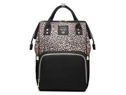 2026-mochila Multifuncional Para Mamá Estampado De Leopardo Capacidad Grande Impermeable Bolsa Maternidad Café