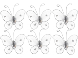 Juego 50 Adornos Pared 3d Malla Blanca Elegantes Objetos Decorativos Metal Ideales Fiestas Bodas Tela