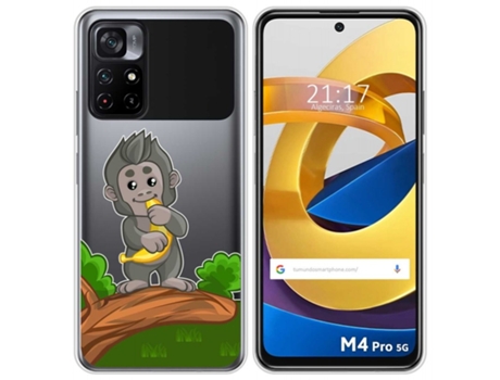 Carcasa Xiaomi POCO M4 Pro 5G TUMUNDOSMARTPHONE Dibujos Transparente Multicolor