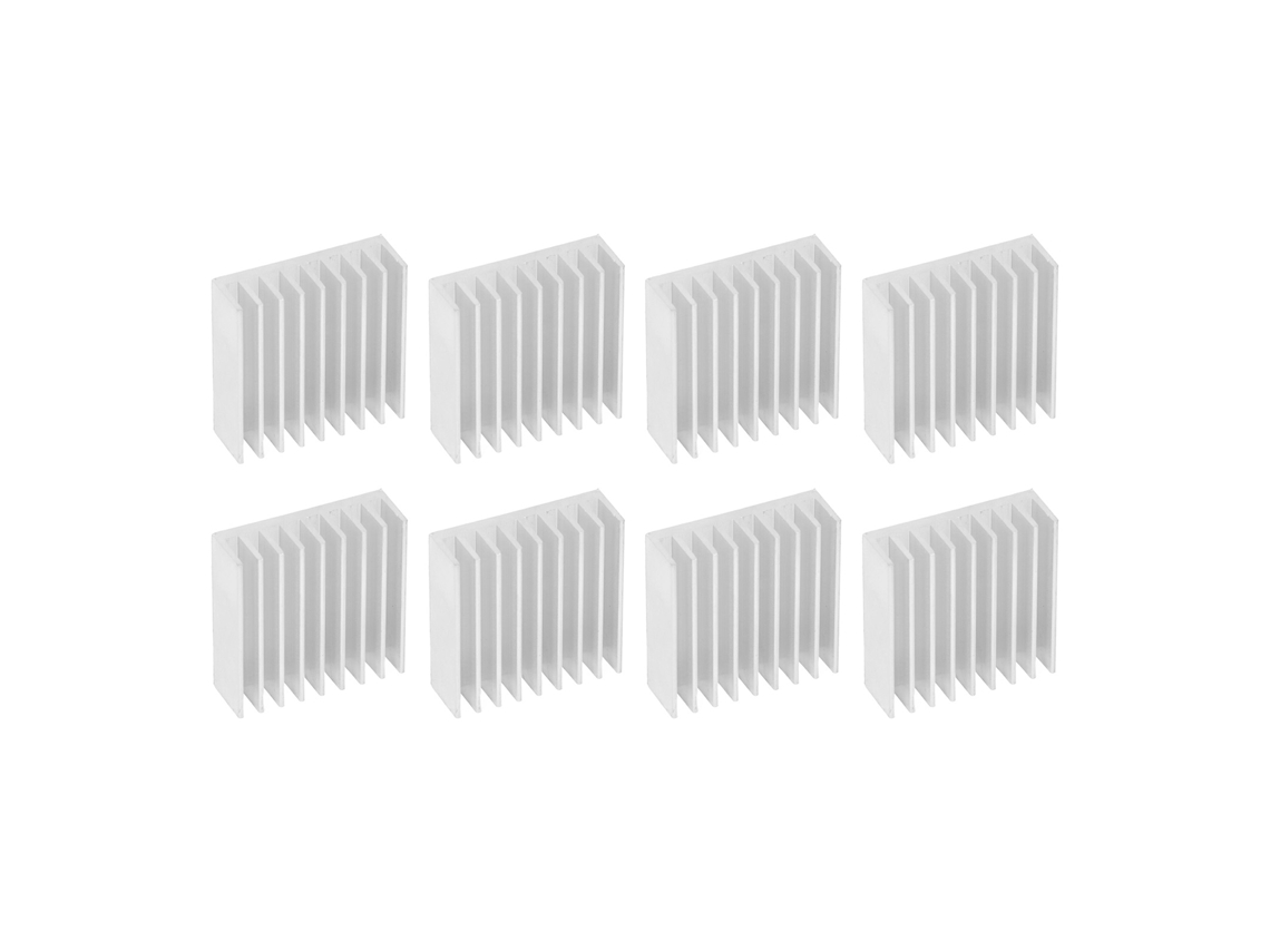 Kit De Refrigeración Térmica Con 8 Disipadores De Calor De Aluminio De 50x50x17 Mm Y Adhesivo.