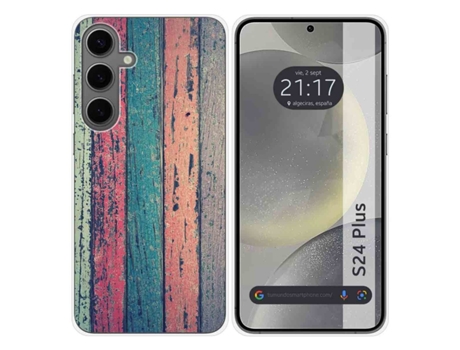 Funda Silicona para Samsung Galaxy S24 Plus 5G diseño Madera 10 Dibujos TUMUNDOSMARTPHONE