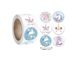 (estilo 2) 500 Hojas/rollo Etiquetas Decorativas Con Patrón De Unicornio Arcoíris Y Pegaso De 2,5 Cm/1,0 Pulgada Redondas