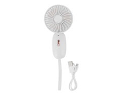 Ventilador USB portátil con 3 velocidades y batería de 500 mAh - Blanco