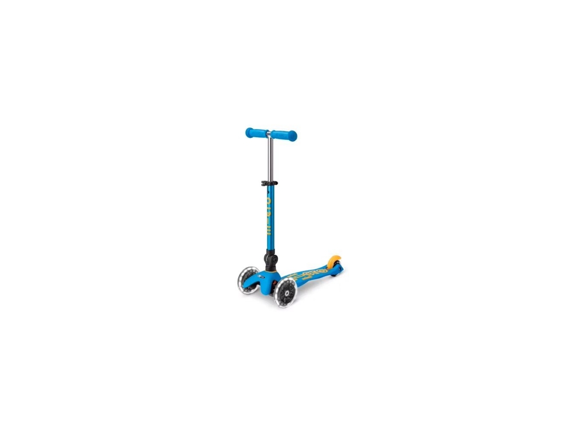 Patinete plegable Mini Micro Deluxe con luz LED azul océano Mi3