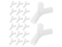 Juego de 20 conectores de plástico para tuberías de invernadero para toldos, color blanco.