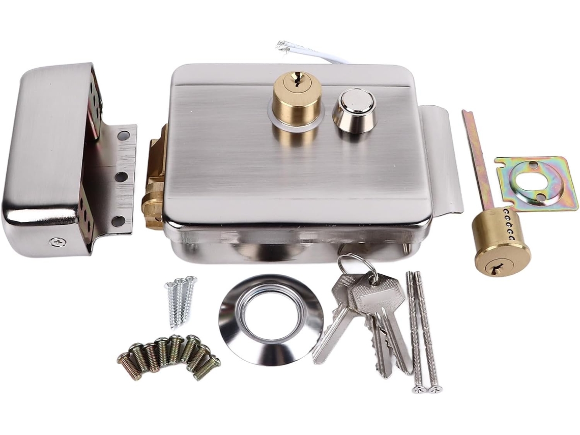 Cerradura Eléctrica De Doble Cabezal Para Sistema De Seguridad De Edificios De 12 V.