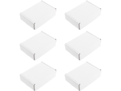 Cajas De Envío Rígidas Blancas De 15x10x4 Cm. Embalaje Rápido. Paquete De 6 Para Envíos