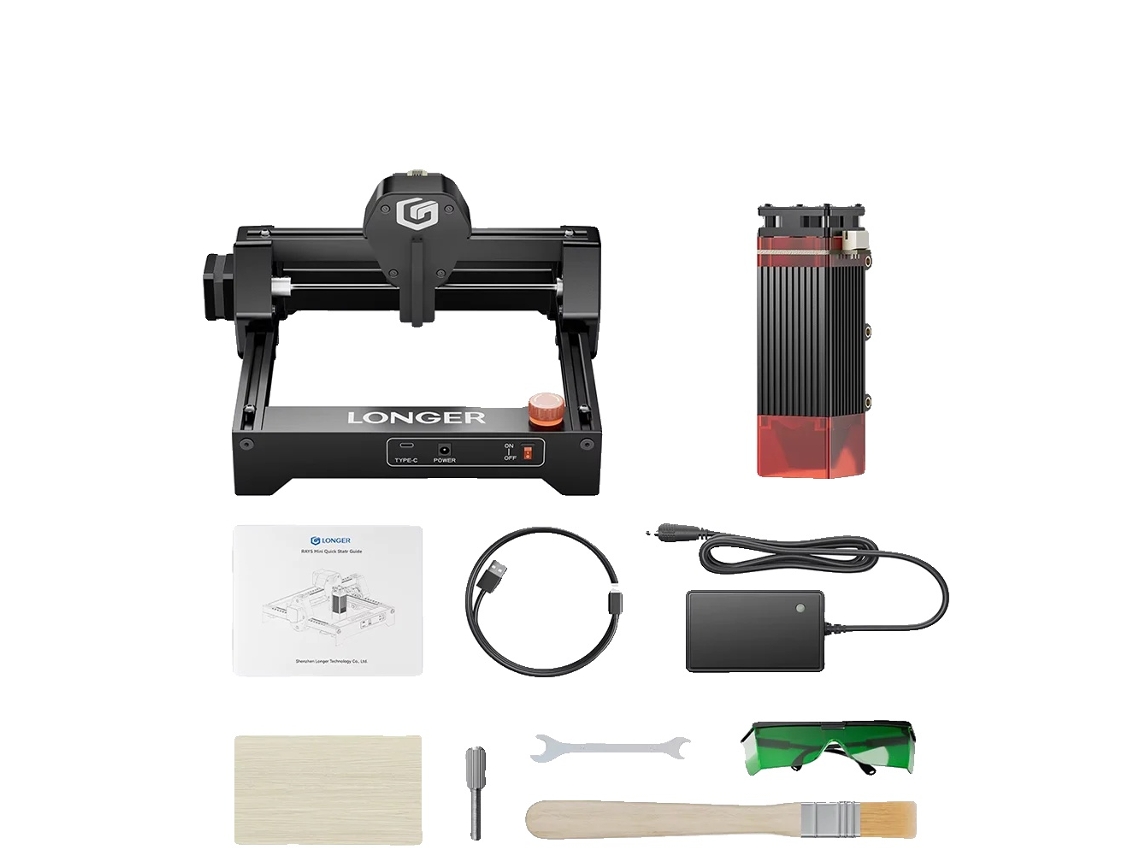 Grabador láser de alta precisión, compatible con una amplia variedad de materiales, Ray5 Mini de 3,5 W de mayor longitud, OEM de la UE