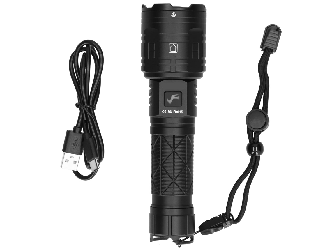 Rebe-linterna Led Recargable Usb Con 16 Núcleos, 5 Niveles De Luz Y 2 Modos, Impermeable Para Camping Y Emergencias Al Aire Libre