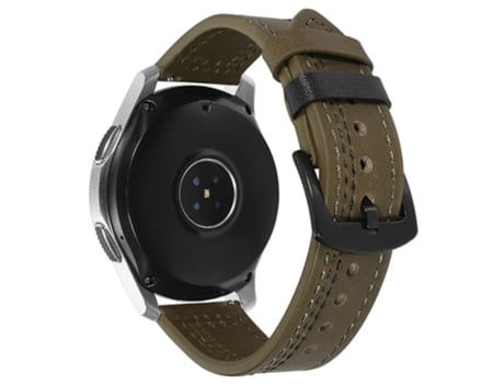 Correa de PU 22mm para Samsung Galaxy Watch3 45mm/Huami Amazfit Pace/Stratos - ejercito verde/punto negro
