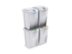 Conjunto de 4 Cubos de Basura-Cubo Blanco Sucio 4X35L WELLHOME