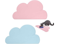 2 manteles individuales con forma de nube para la hora de la comida, de silicona, aptos para mascotas, ergonómicos, para uso diario STELASPLEN