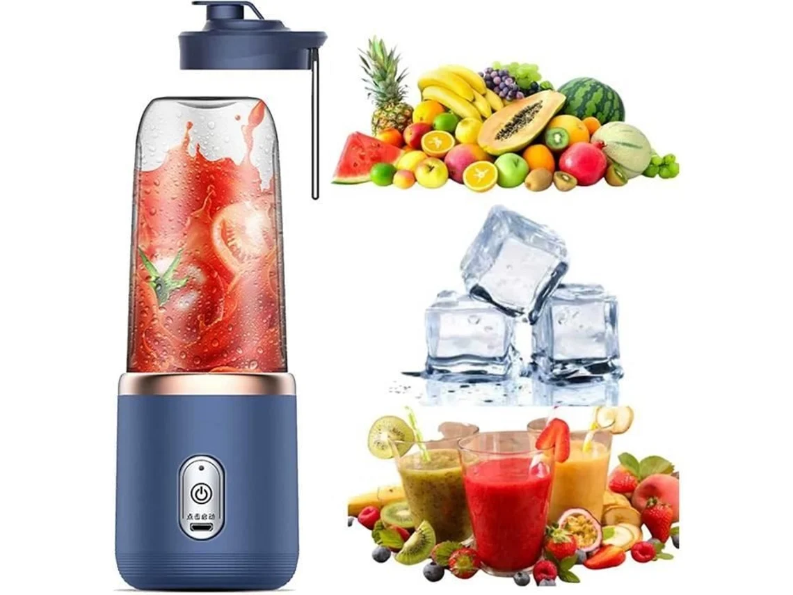 Mini Liquidificador Liquidificador Portátil Recarregável Usb Liquidificador de Smoothie de 300 Ml Portátil Frutas e Vegetais Mini Mixer 658