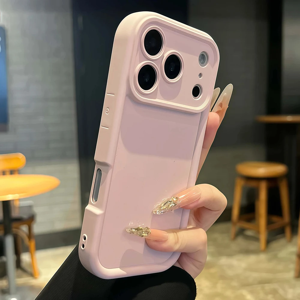 (iphone 14 Rosa) Funda De Silicona Suave Para Iphone, Cubierta Trasera A Prueba De Golpes.