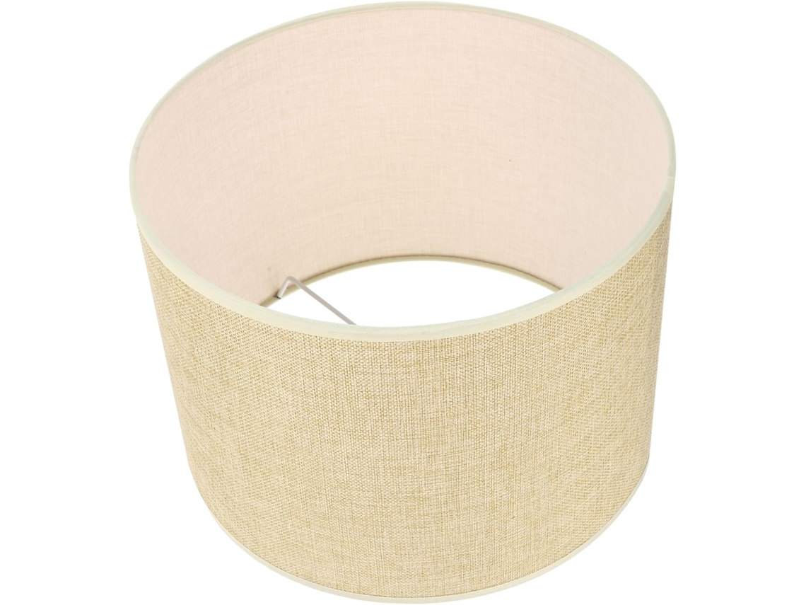 Lámpara De Mesita De Noche Cilíndrica De Lino, Lámpara De Decoración Sencilla Para El Hogar.