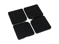 VPMKP - Pesos Outsunny 4 placas de base HDPE, agua/arena, 60/70 kg, 100x100x6,8 cm, negro