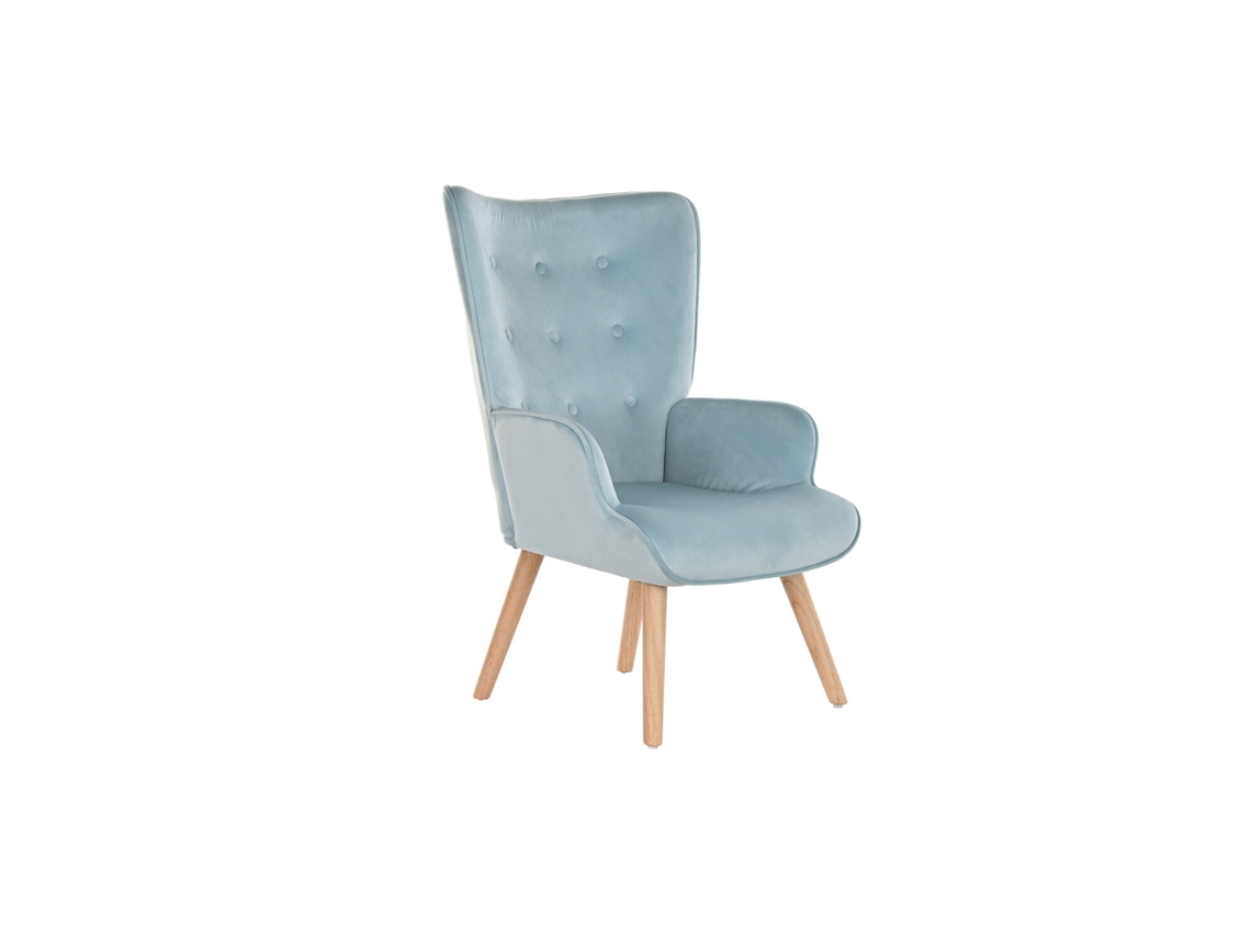 Butaca Poliester Madera Terciopelo 67x75x96cm