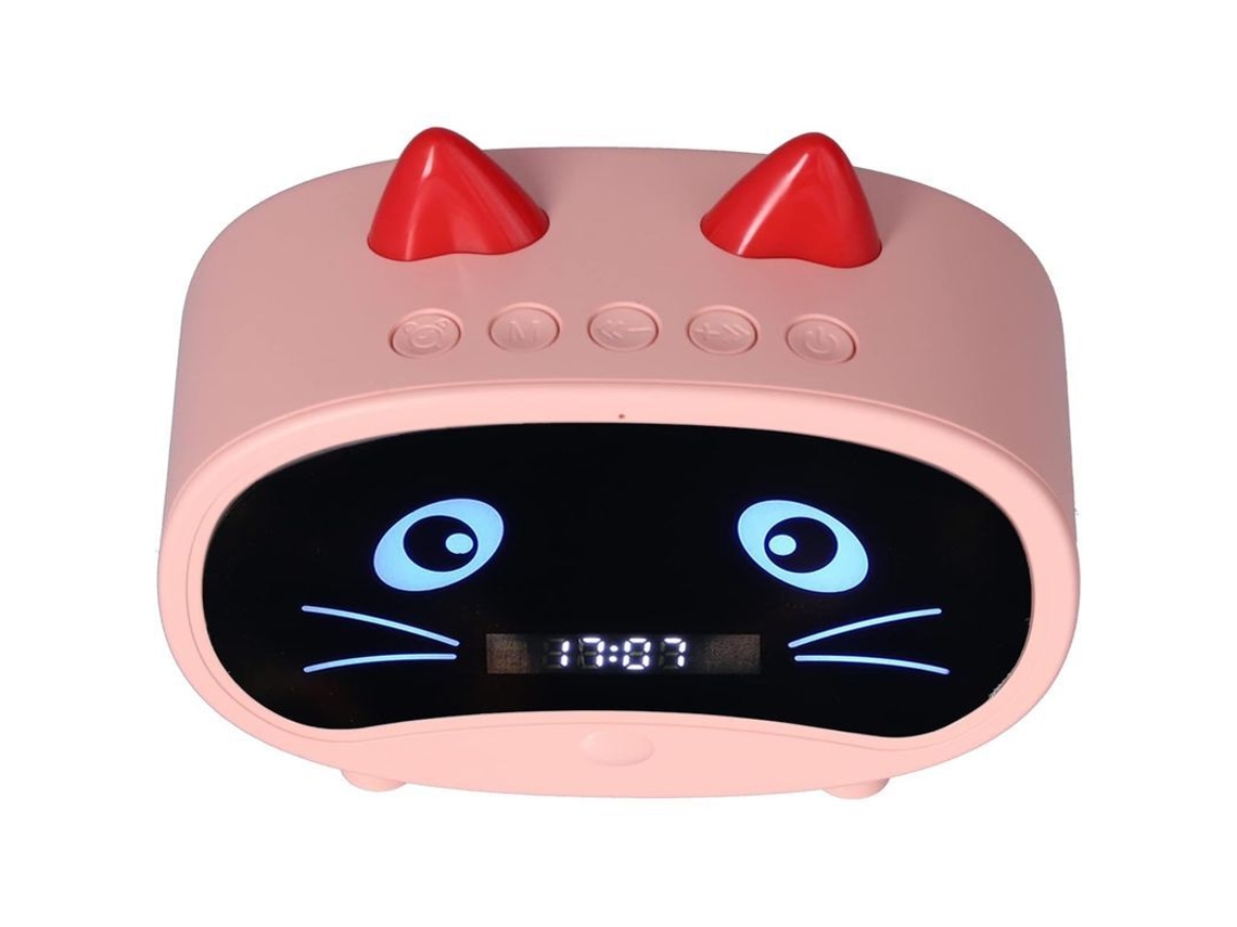 2026-reloj Despertador Inalámbrico Con Altavoz Bluetooth Multifuncional Linjou (rosa)