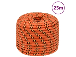 Cuerda De Barco Polipropileno Naranja 12 Mm 25 M