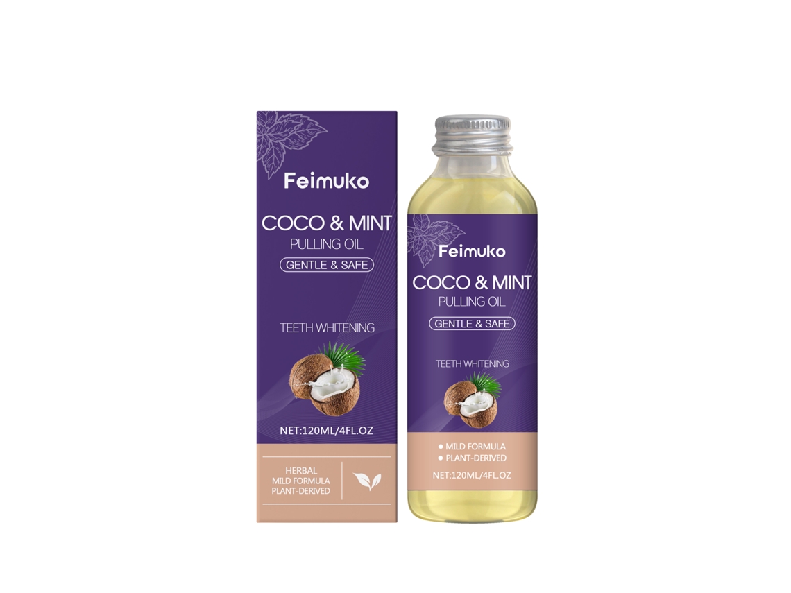 Enjuague bucal de aceite de coco y menta