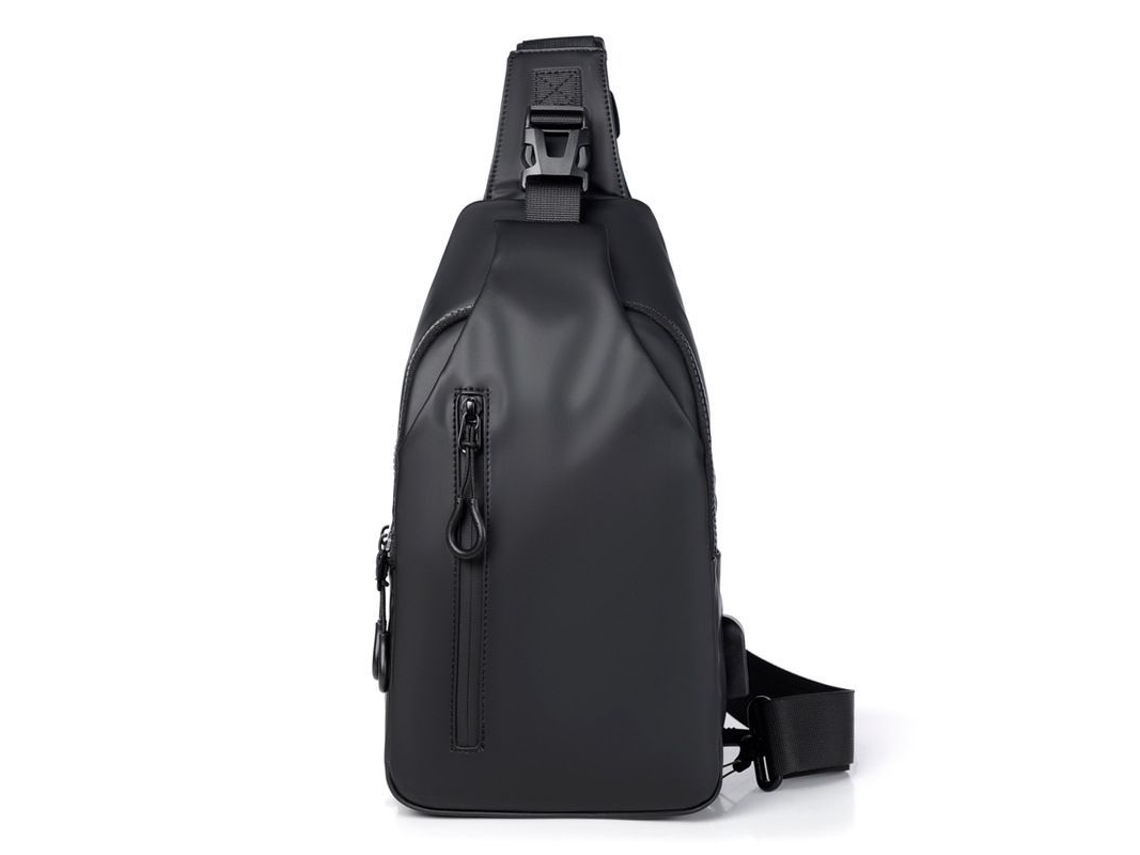 2026-bolsa Cruzada Antirrobo Para Hombres Mochila Del Pecho Con Bolsillos Personales Ligera Impermeable Negro