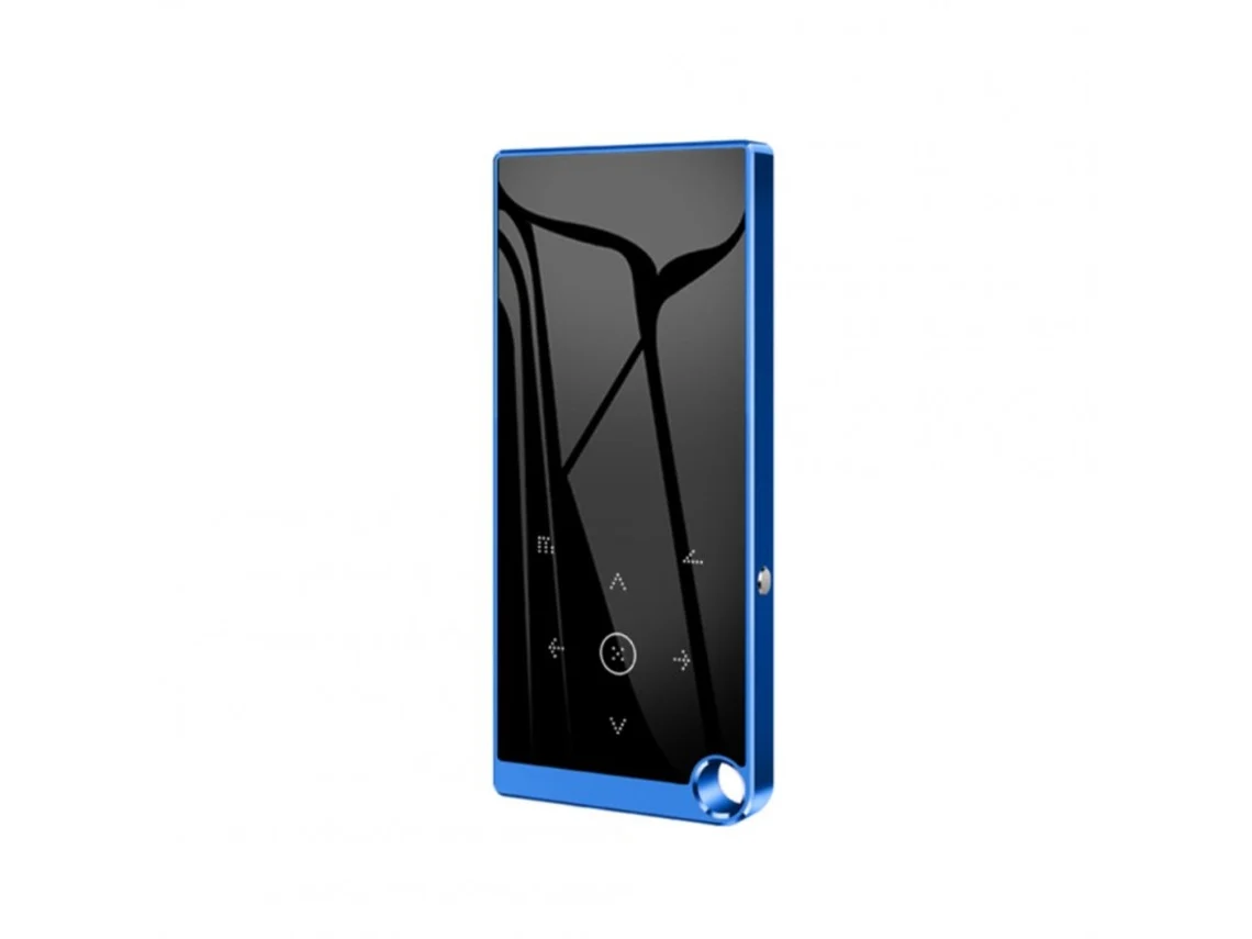 Leitor MP3 Bluetooth 5.0 Sem Perdas Tela de 2,4 Polegadas Áudio de Alta Fidelidade Fm Gravador de Ebook Mp4 Vídeo Player Azul