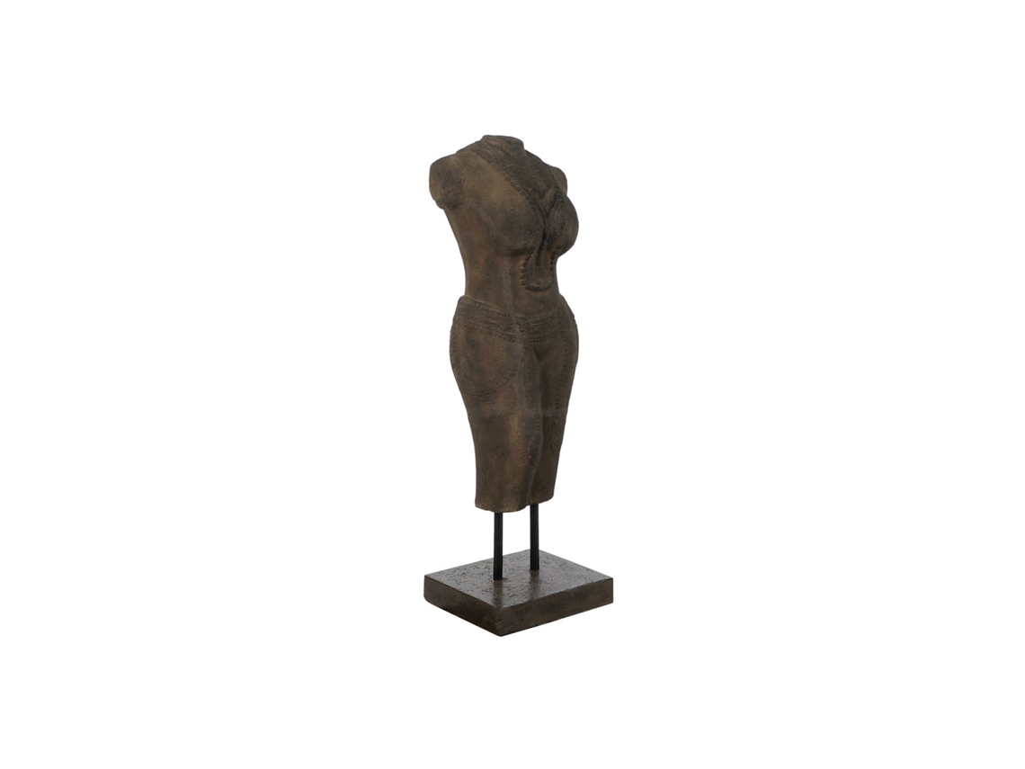 Figura de Cimento Representando uma Deusa Javanesa, com Dimensões de 40x35x120cm. ALEXANDRA HOUSE LIVING