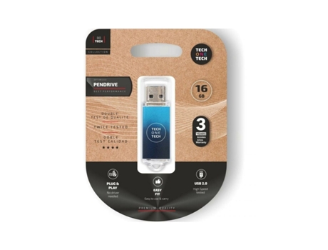 Memoria USB TECH ONE TECH Be Deep (Azul - 16 GB)