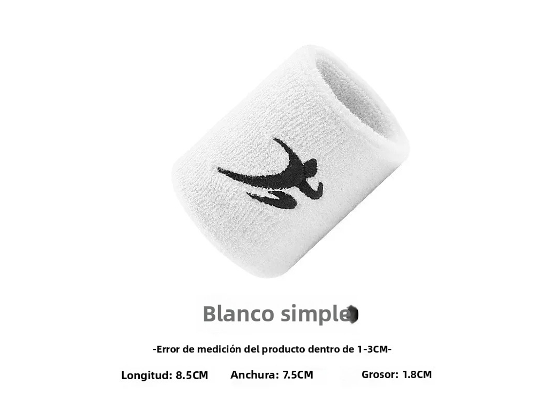 Pulsera deportiva unisex transpirable y absorbente de sudor, ideal para correr y jugar al baloncesto. Mdug (blanco)