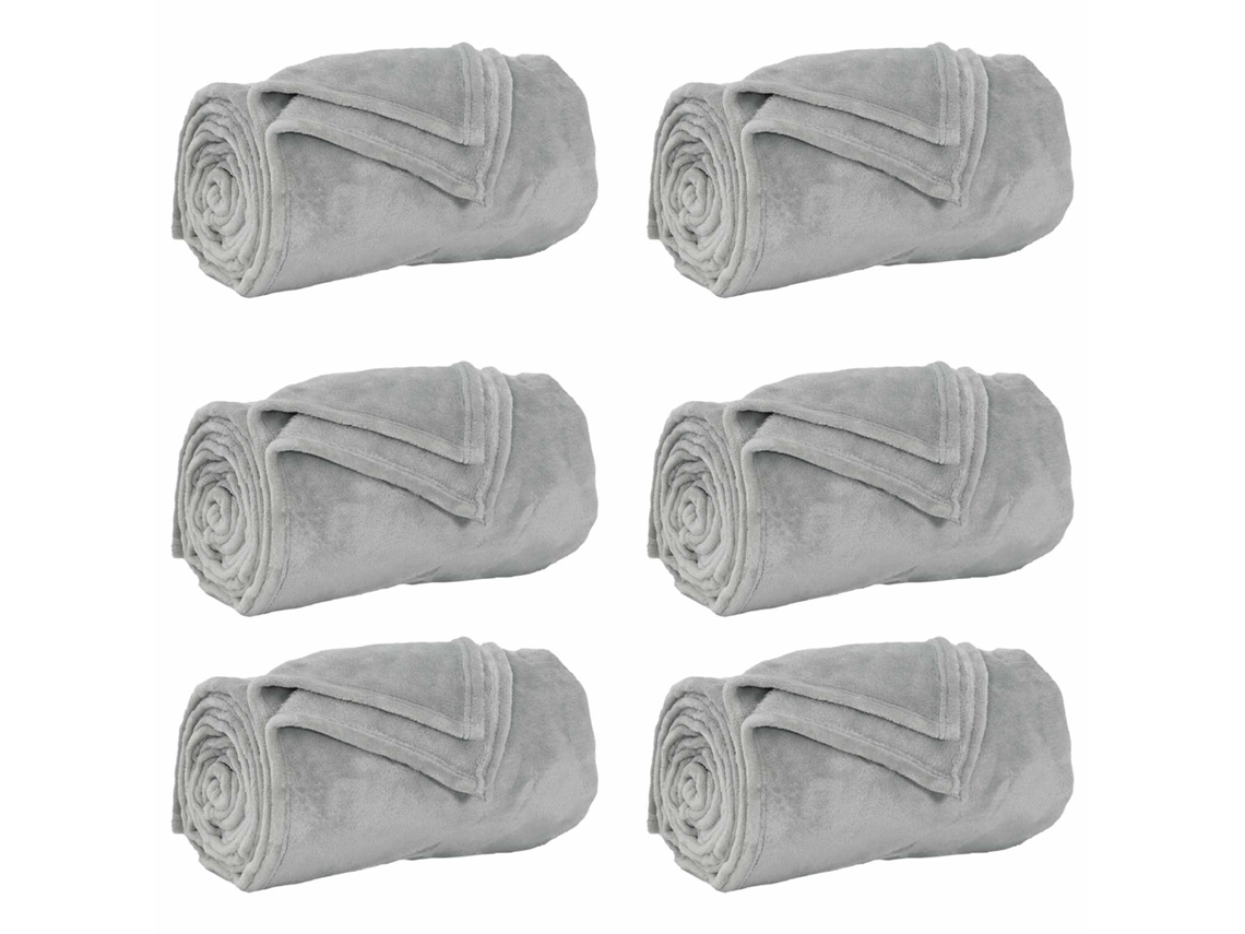 Mantitas De Sofá 6 Uds Gris 220 X 240 Cm Lana