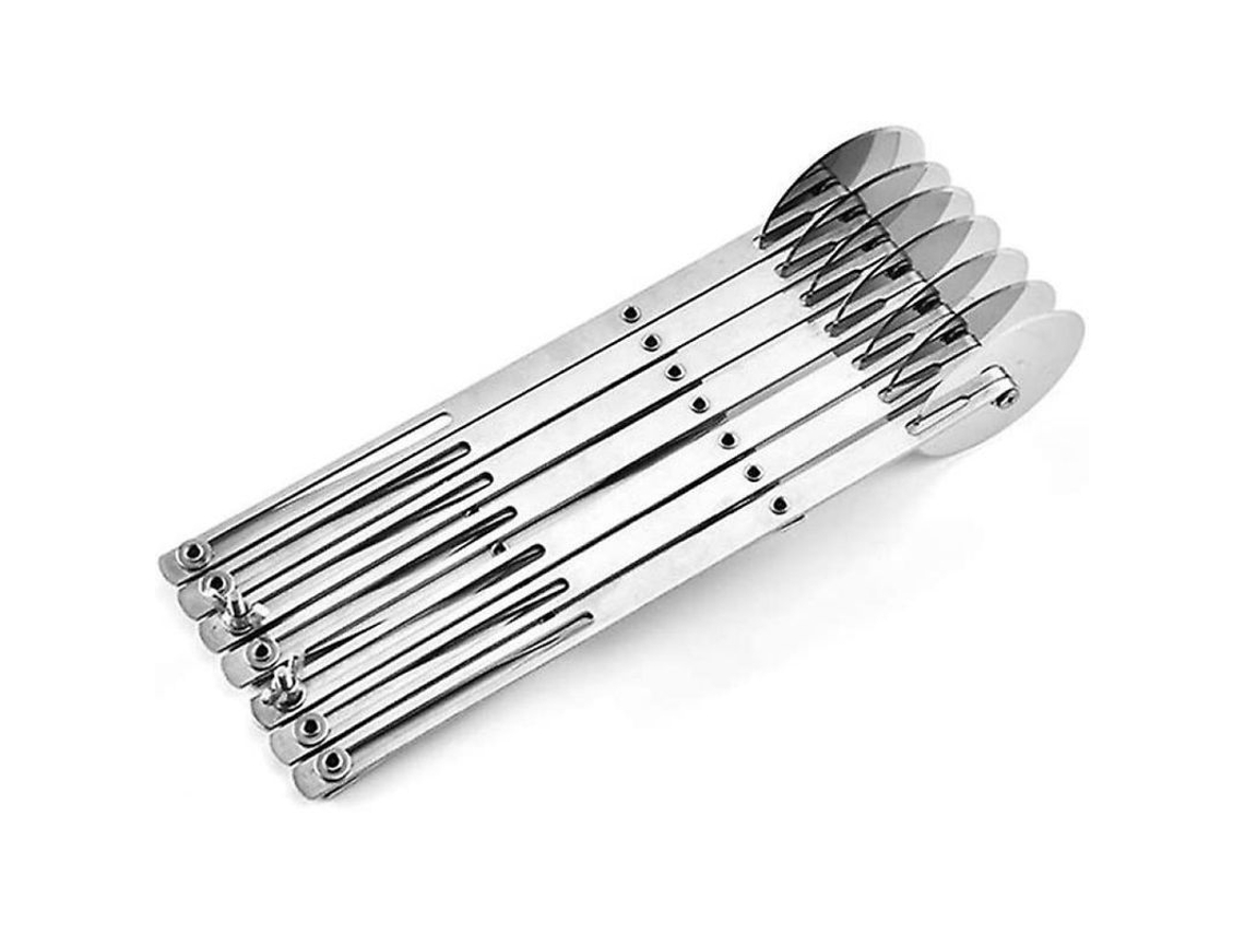 Cortador De Masa Ajustable Con 7 Ruedas De Acero Inoxidable 430 Para Pastel Y Pizza