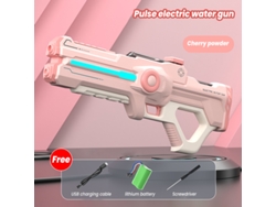 (rosa) Pistola De Agua Eléctrica Totalmente Automática De Alta Presión, Juguete Para Piscina, Juguete Para Playa Y Exterior.