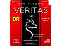 Juego de Cuerdas Guitarra Eléctrica DR VTE-9/46 Veritas (.009 - .011 - .016 - .026 - .036 - .046 - Níquel)