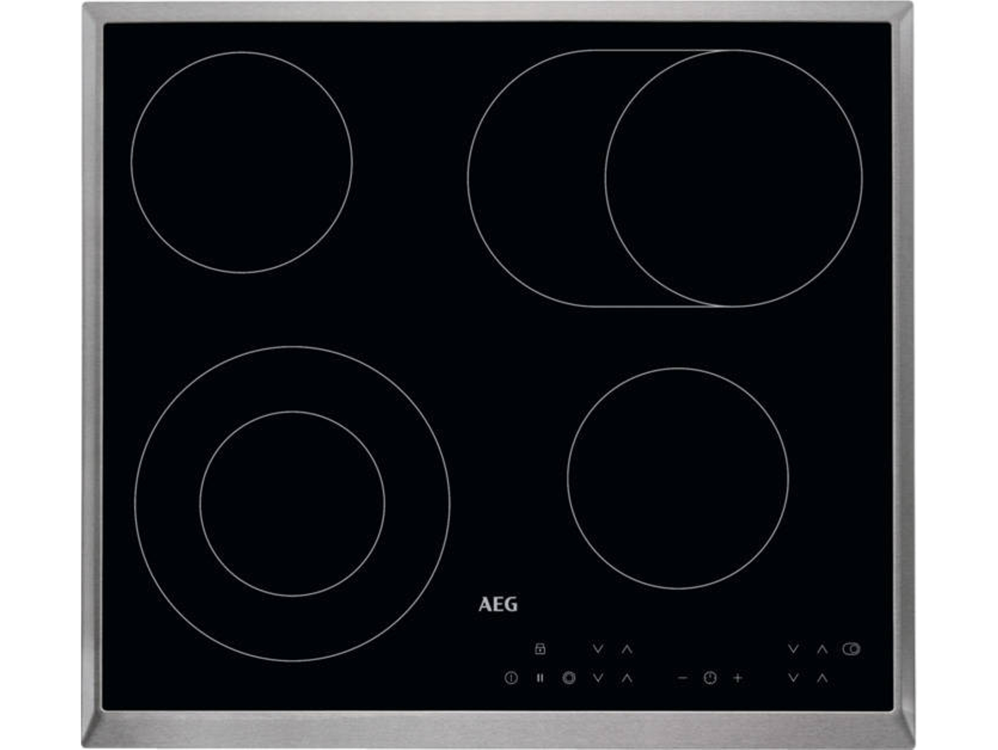 Placa Vitrocerámica AEG HK634060XB (Eléctrica - 576 cm - Inox)