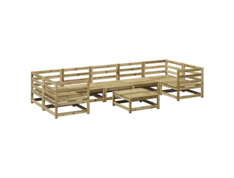 Conjunto 8 de sofás de jardín VIDAXL madera de pino impregnada