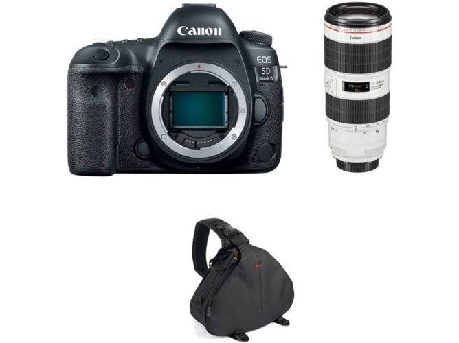 Kit Cámara CANON EOS 5D Mark IV + EF 70-200mm f/2.8L IS III USM + Bolsa (Full-Frame)