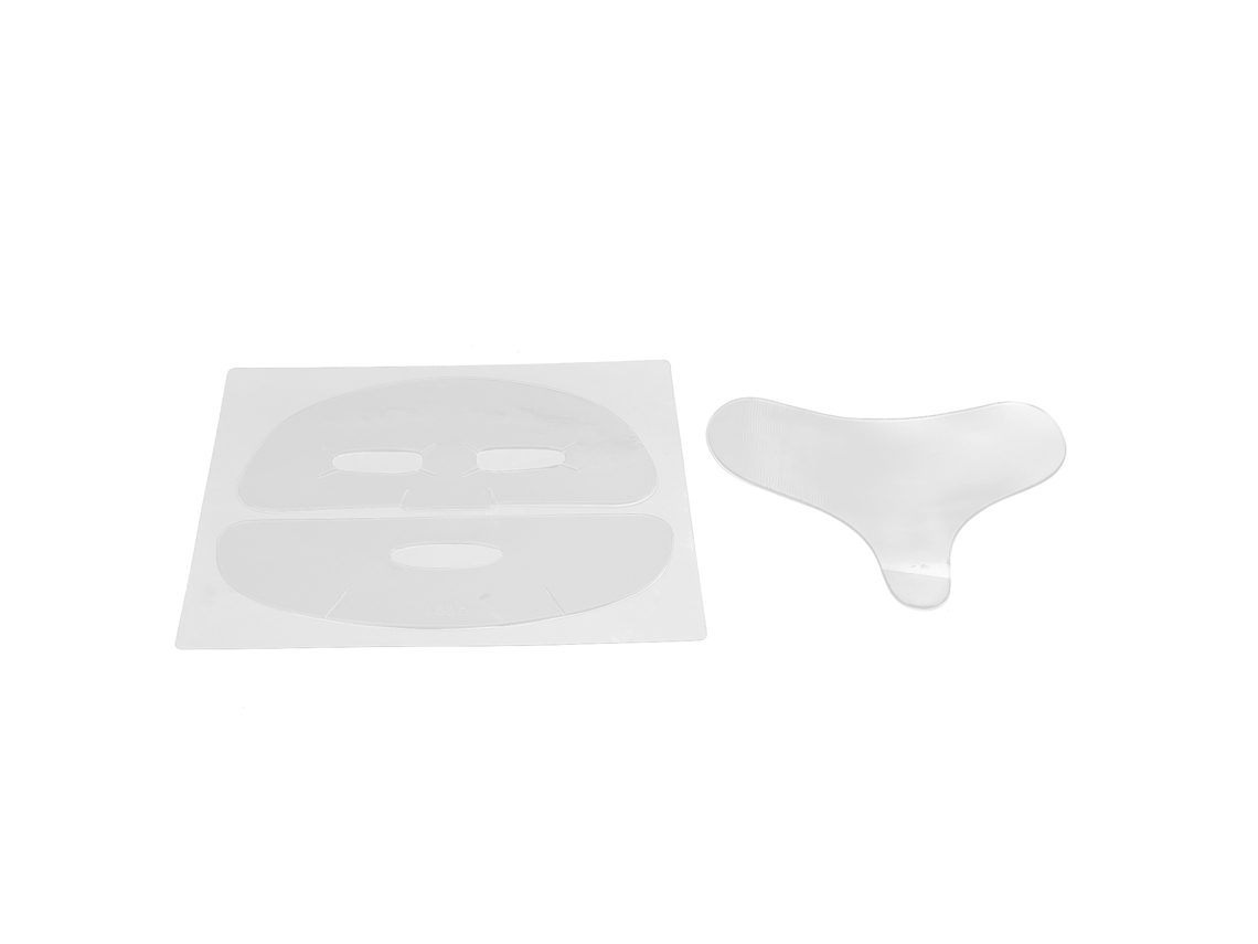 Parches antiarrugas de silicona reutilizables para rostro y pecho - 2 unidades (1 para rostro y 1 para pecho)