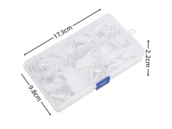 Omni-40 Clavos De Pared Para Colgar, Ganchos Sin Rasguños Con Caja De Almacenamiento, Plástico Para Pared Dura Y Hormigón