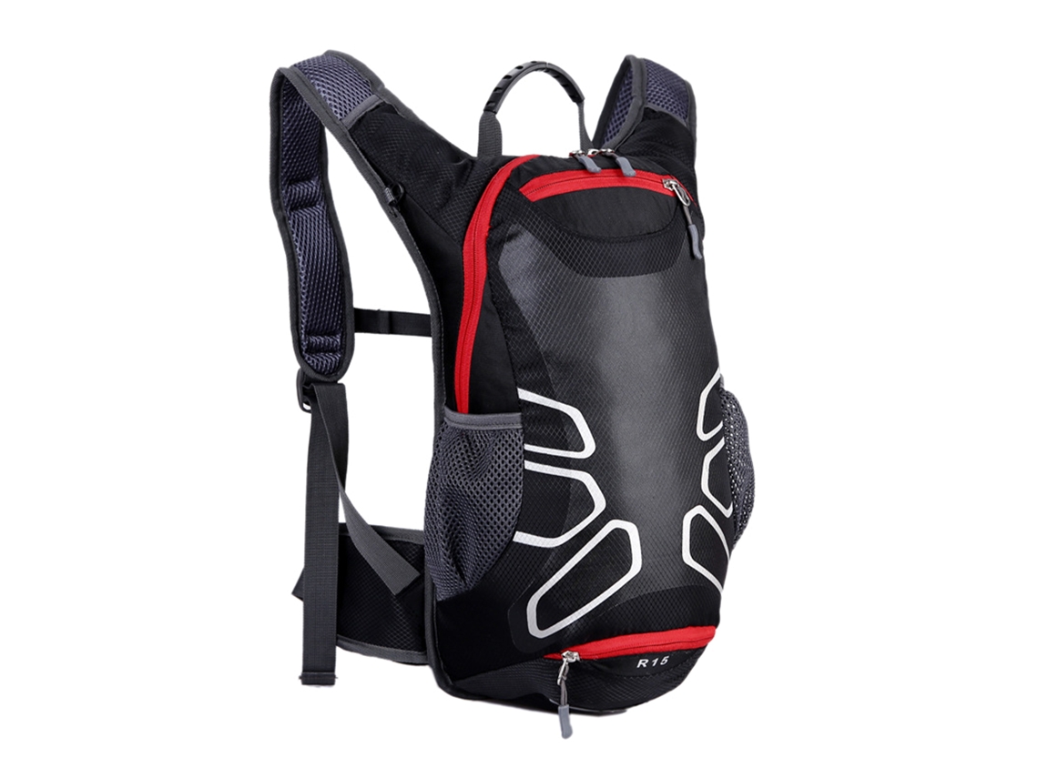 Mochila Impermeable De 15 Litros Para Ciclismo, Camping, Senderismo Y Escalada, Con Franjas Reflectantes Y Malla Para Casco.