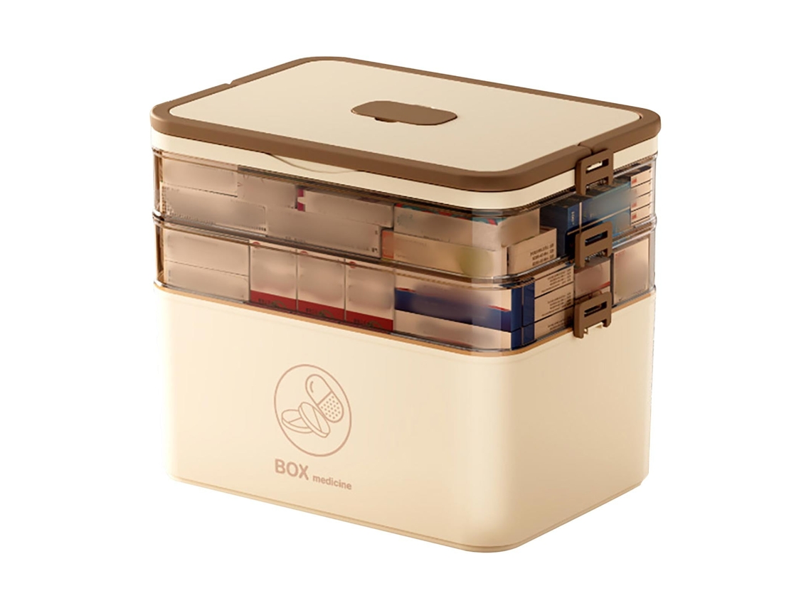 Caja De Almacenamiento De Plástico De 3 Capas Con Asa
